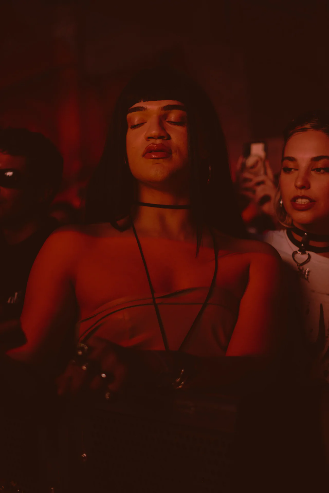 A group of people at a party.